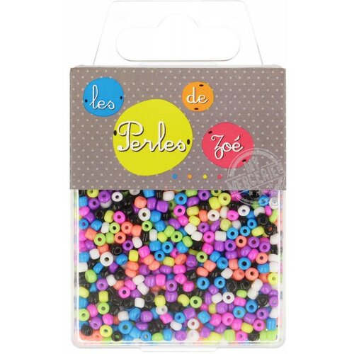 Perles de verre 8/0 multicolores boite de 40g