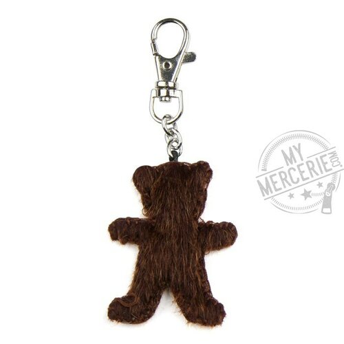 Porte clé ours poulain 11cm - marron 568-2548