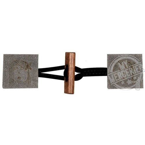 Brandebourg alamar flok couleur taupe et noir