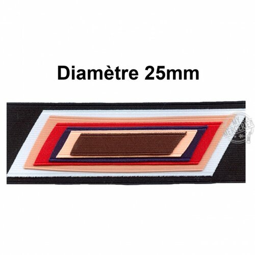 Elastique cotelé polyester 25mm vendu au mètre - noir 279-014