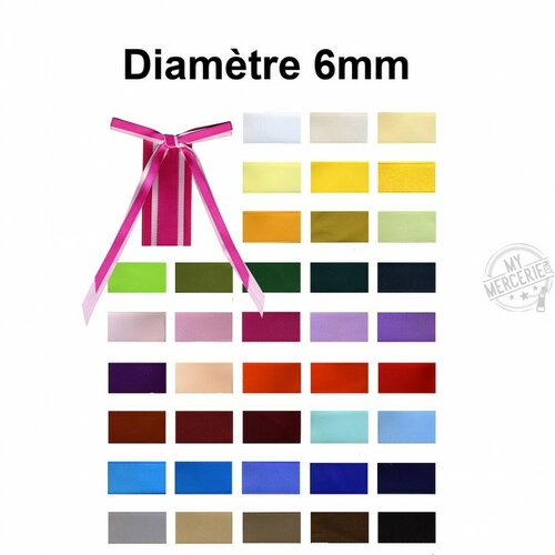 Ruban satin double face 6mm vendu au mètre - rouge 30058-908
