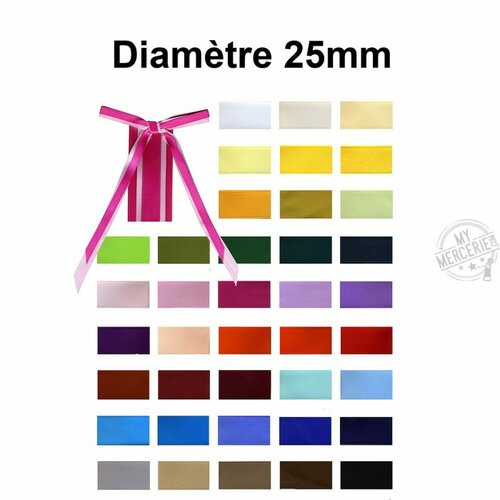 Ruban satin double face 25mm vendu au mètre - chair 30058-410