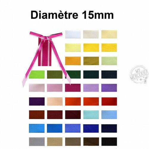 Ruban satin double face 15mm vendu au mètre - vertdeau 30058-710