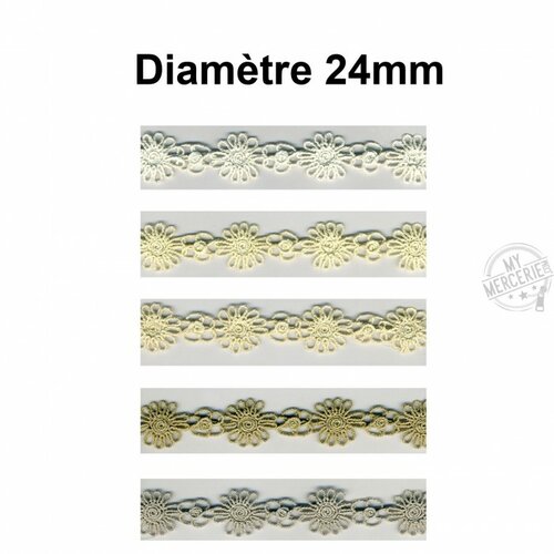 Dentelle guipure coton 24mm vendu au mètre - ecru 6157-051