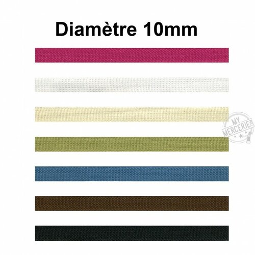 Ruban toile unie 10mm vendu au mètre - blanc 5184-001