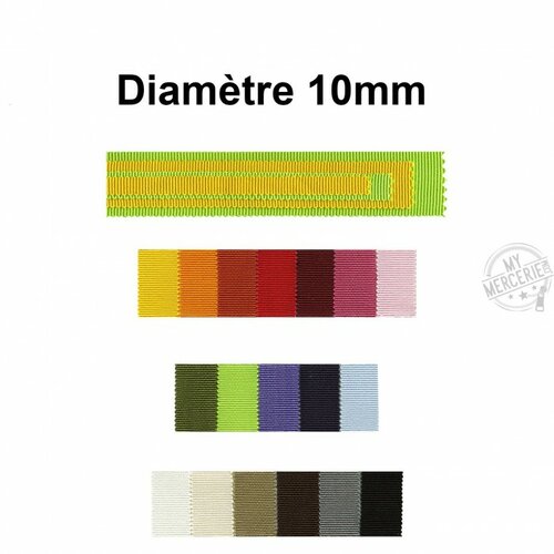 Ruban gros grain 100% coton 10mm vendu au mètre - vertforet 123-053