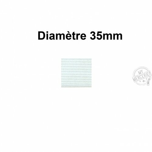 Elastique 35 mm indémaillable blanc au mètre