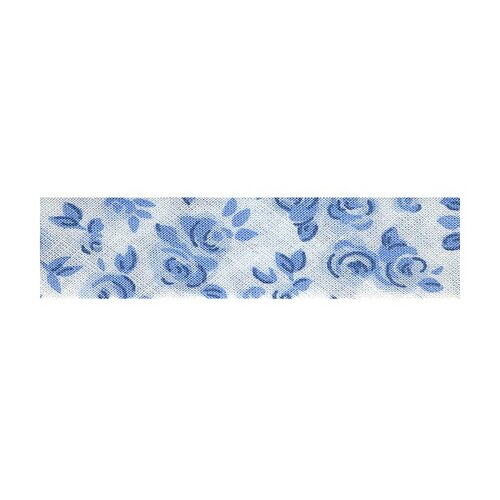 Disquette 25m biais bleu replié liberty 20mm