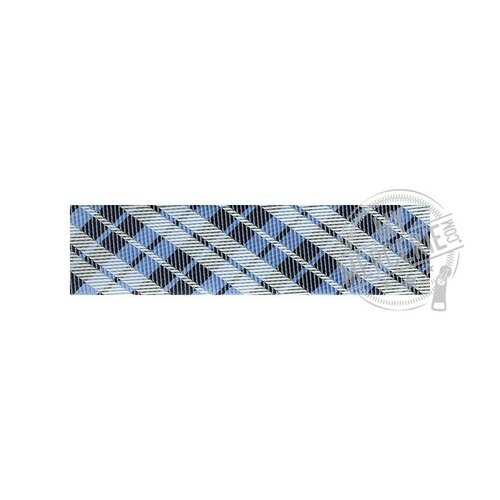 Biais 20mm replié bleu au mètre