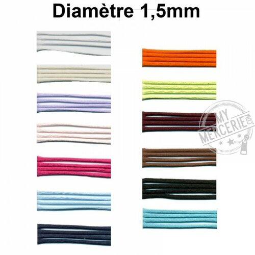 Cordon queue de souris polyester au mètre 1,5mm - vert 831-16