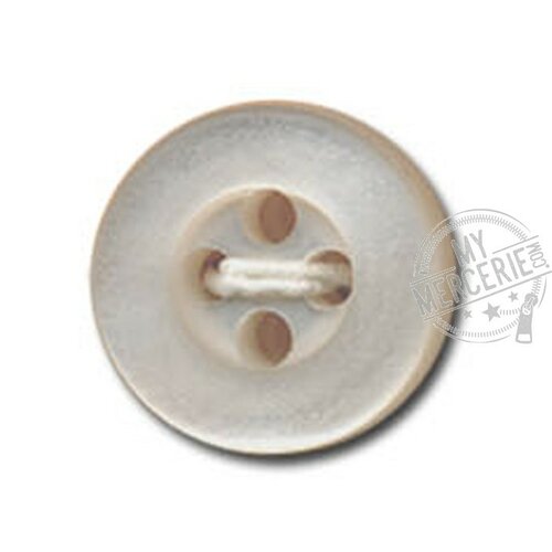 Bouton rond à 4 trous couleur ivoire