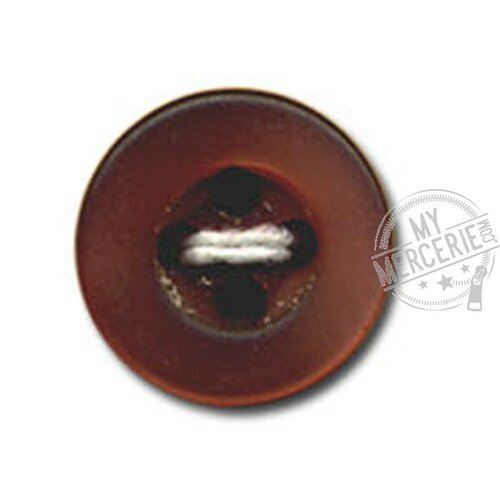 Bouton rond à 4 trous couleur hermès