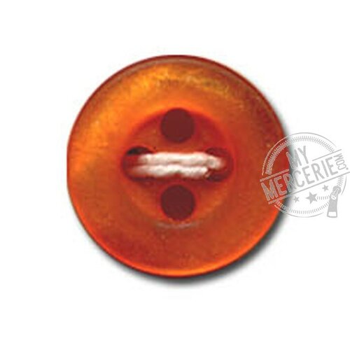 Bouton rond à 4 trous couleur orange