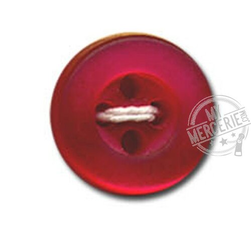 Bouton rond à 4 trous couleur rouge