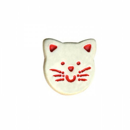 Bouton minou couleur rouge 1cm
