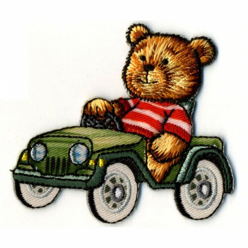 Ecusson ours en voiture 6cmx6cm