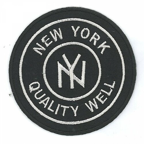 Ecusson thermocollant new york noir 7 cm