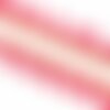 Bobine 20m frange pompons bicolore rose framboise 25mm
