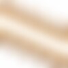 Bobine 20m frange pompons bicolore beige 25mm