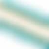 Bobine 20m frange pompons bicolore bleu canard 25mm
