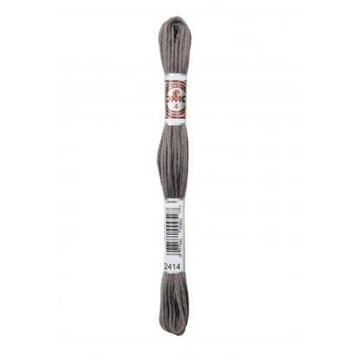 Echevette 10m dmc fil retors mat canevas tapisserie 100% coton gris 2414