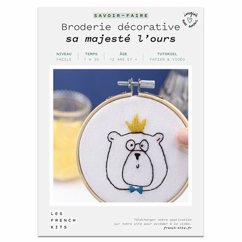 French kits broderie décorative sa majesté l’ours
