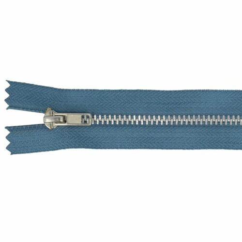 Fermeture aluminium non séparable gris bleu
