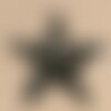 Ecusson étoile strass noire 4,5cm