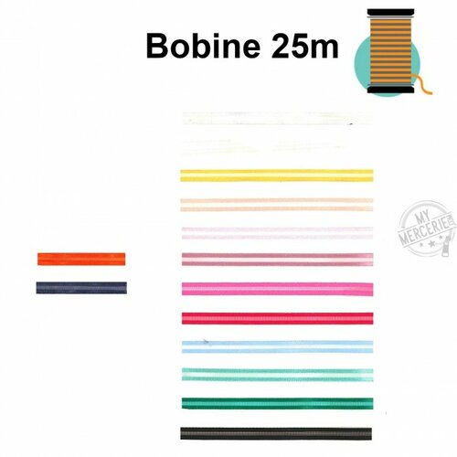Disquette 25m ruban fantaisie 8mm - rouge 304-008