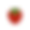 Ecusson  fraise rouge 5cm x 5,7cm