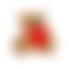 Ecusson  oursons mignons coeur rouge 4cm x 4cm