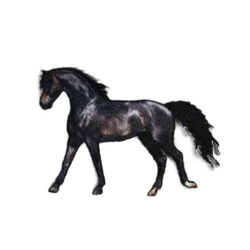 Ecusson  cheval marron 5,5cm x 4cm