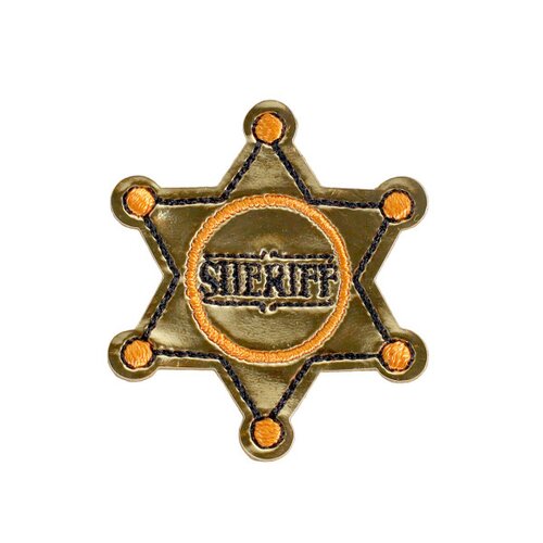 Ecusson étoile shérif or 3,8cm x 3,8cm