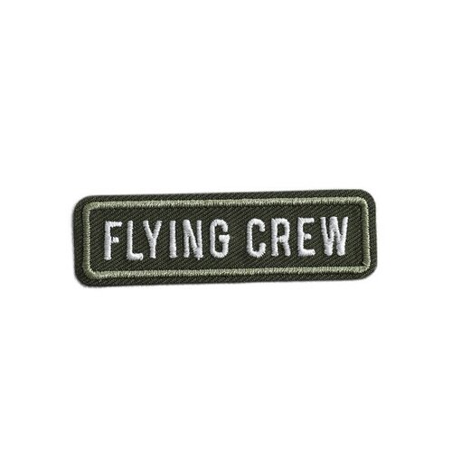 Lot de 3 écussons avion flying crew twill 5,5cm x 1,6cm
