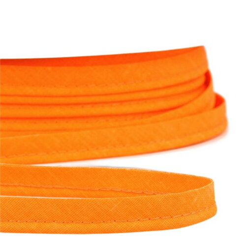Bobine 25m passepoil robe biais tous textiles 10mm orange fluo