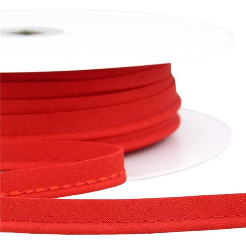 Bobine 25m passepoil robe biais tous textiles 10mm rouge hermes