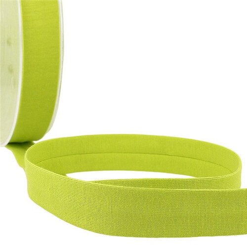 Bobine 20m biais replié 'jersey' 20mm vert anis