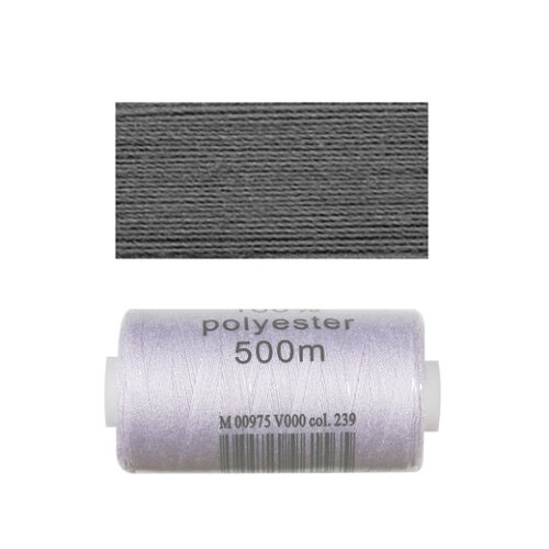 Bobine 500m fil polyester gris