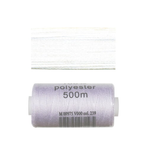 Bobine 500m fil polyester blanc