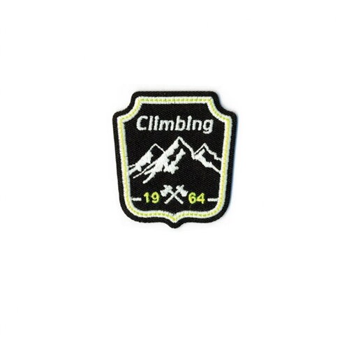Ecusson thermocollant luminescent climbing noir 45mm x50mm