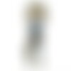 Ecusson thermocollant jeune femme blonde à chapeau 6,5 cm x 2 cm