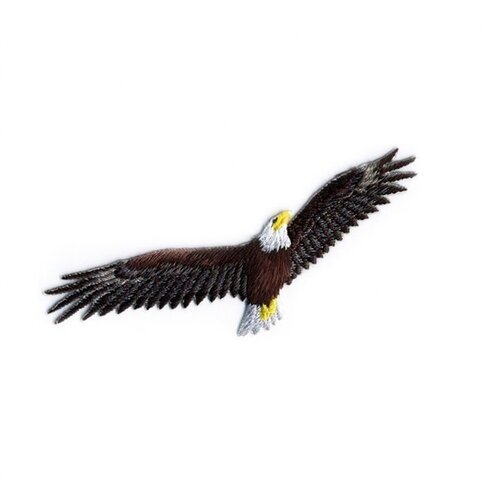 Ecusson thermocollant aigle qui vole 11x6cm