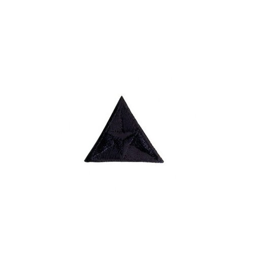 Ecusson thermocollant mouche triangle brodé marine 2x2cm