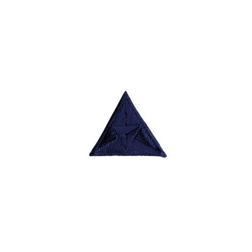 Ecusson thermocollant mouche triangle brodé bleu 2x2cm