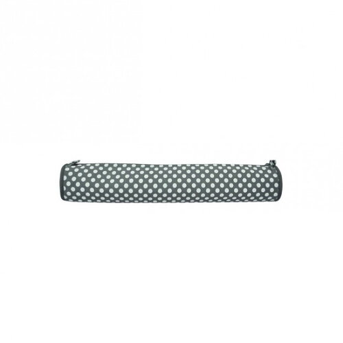Sac à aiguilles à tricoter en tissu matelassé 45cm pois gris foncé