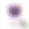 Boîte à couture ronde 22x13,5cm pois violets