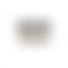 Boîte à couture ovale 21x31x18cm petits triangles marrons et gris