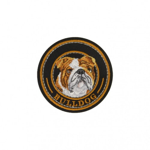Lot de 3 écussons thermocollants bulldog 6cm x 5cm
