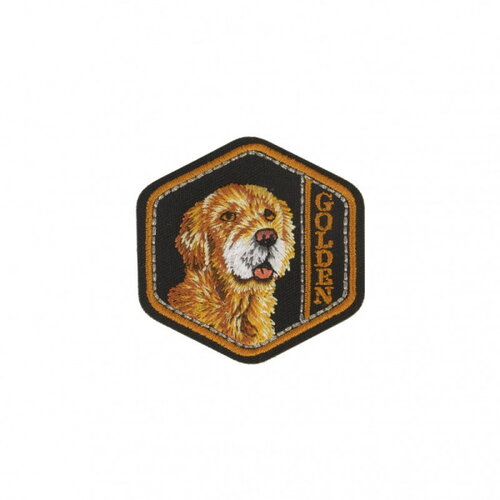 Lot de 3 écussons thermocollants golden 6cm x 5cm