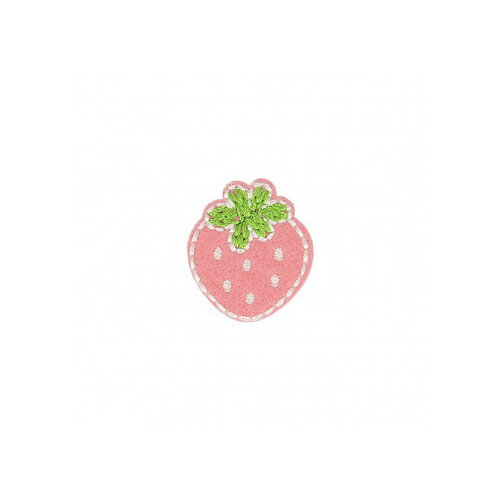 Ecusson thermocollant fraise 2,5cm x 3cm